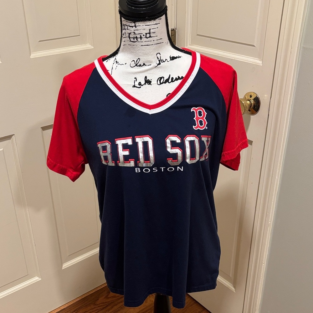 Red Sox Women's Short Sleeve Tee - Red and Blue